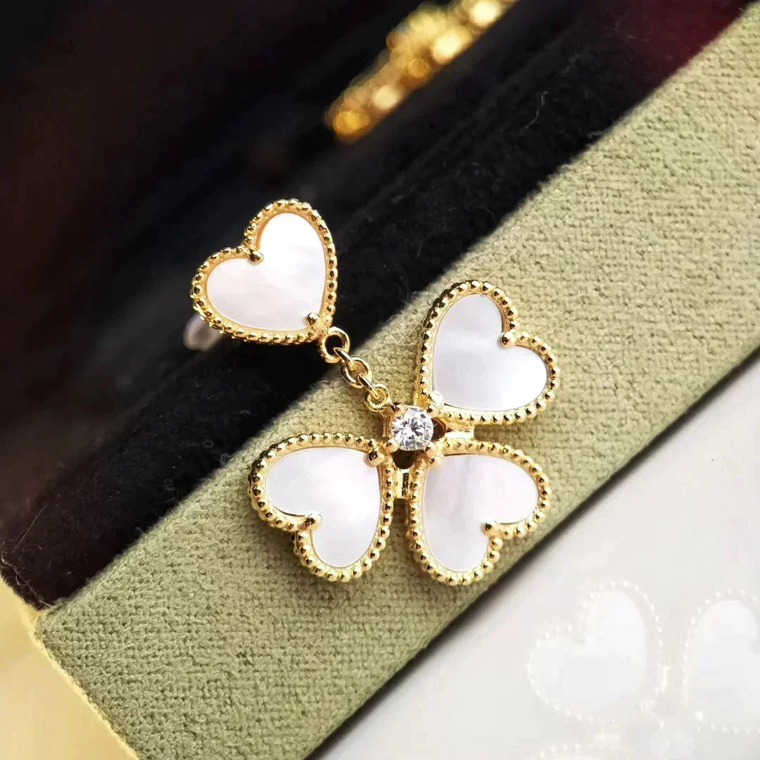 [⭐Novea]CLOVER SWEET WHITE MOP EARRINGS