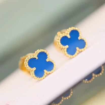 [⭐Novea]CLOVER MINI 9.5MM TURQUOISE EARRINGS