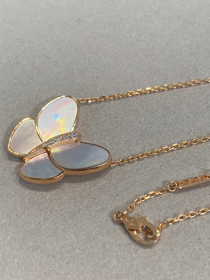[⭐Novea]BUTTERFLY GOLD MOP DIAMOND NECKLACE