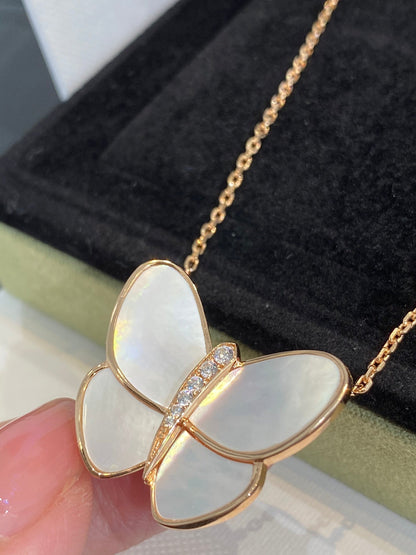 [⭐Novea]BUTTERFLY GOLD MOP DIAMOND NECKLACE