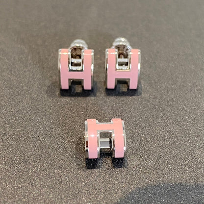 [⭐Novea]MINI POP H SILVER EARRINGS PINK