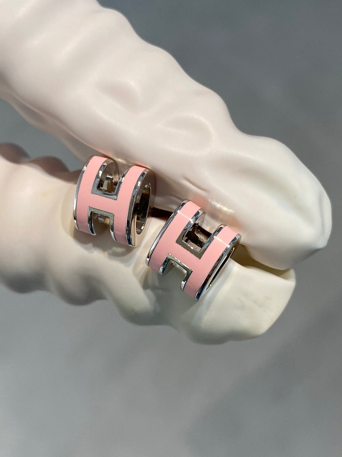 [⭐Novea]MINI POP H SILVER EARRINGS PINK
