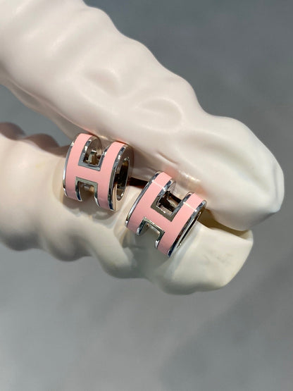 [⭐Novea]MINI POP H SILVER EARRINGS PINK