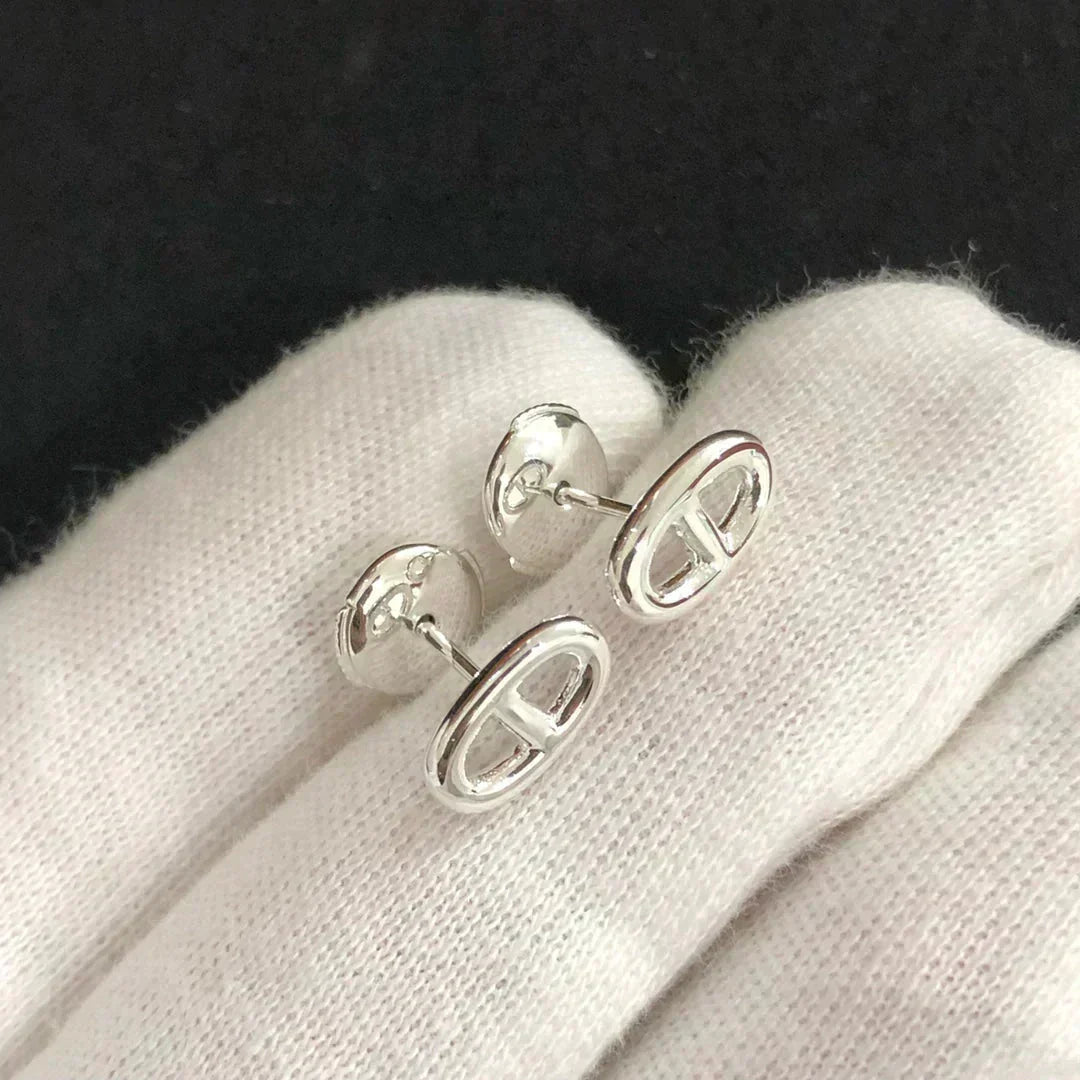 [⭐Novea]CHAINE SMALL EARRINGS GOLD AND SILVER