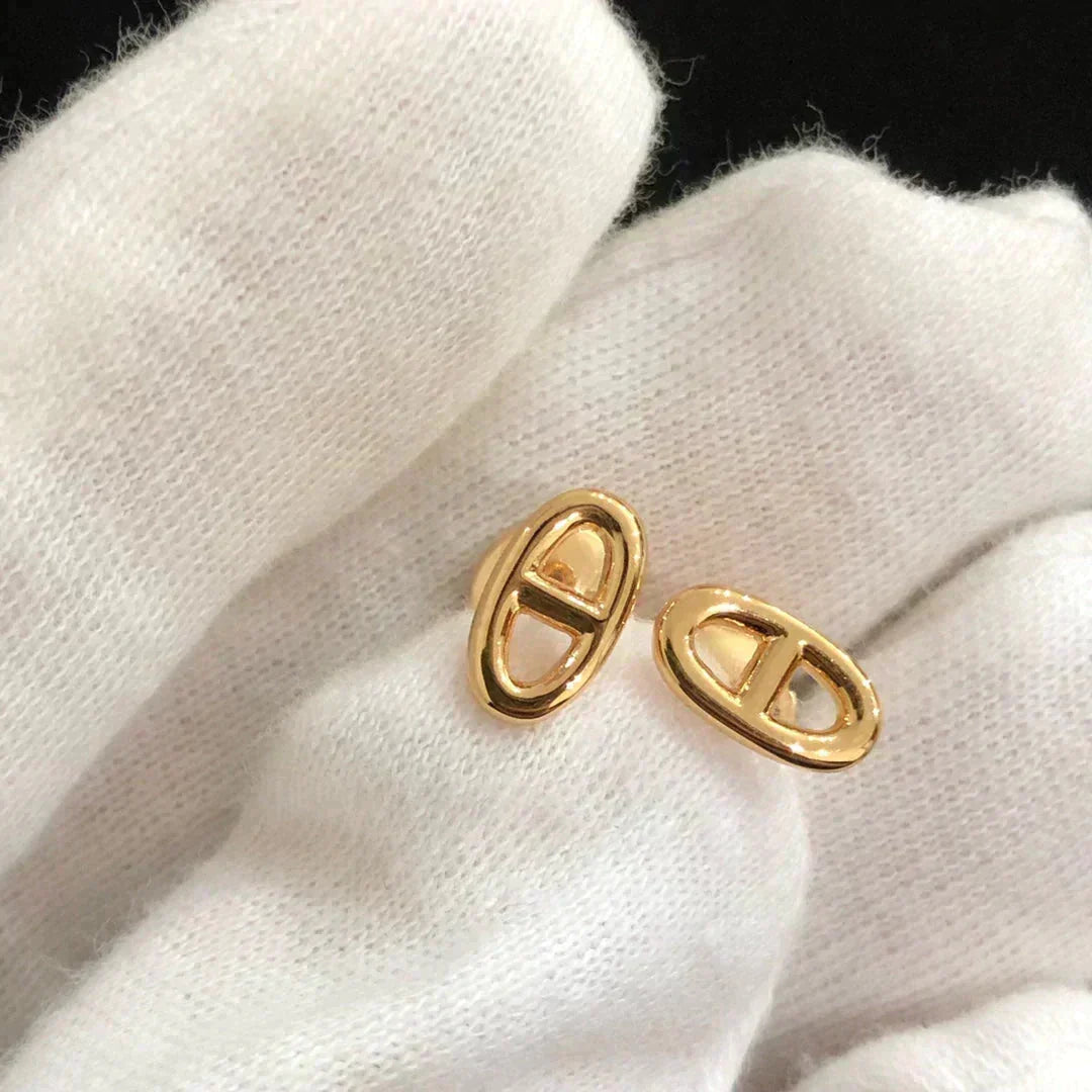 [⭐Novea]CHAINE SMALL EARRINGS GOLD AND SILVER