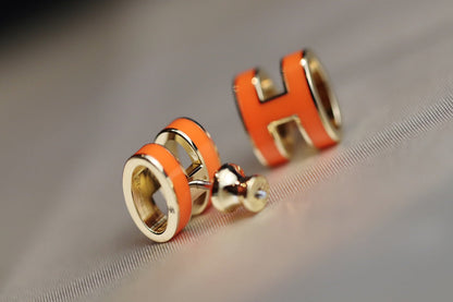 [⭐Novea]MINI POP H EARRINGS ORANGE