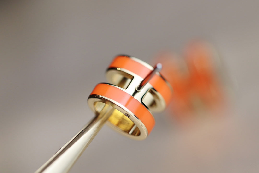 [⭐Novea]MINI POP H EARRINGS ORANGE