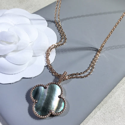 [⭐Novea]CLOVER 25MM GOLD DARK MOP BIG CLOVER NECKLACE
