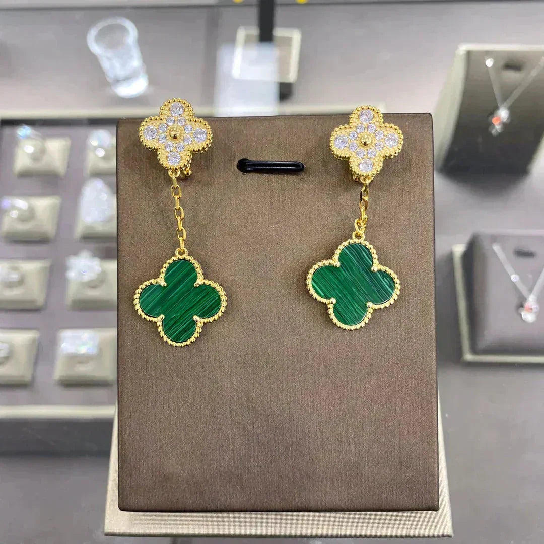 [⭐Novea]CLOVER  2 MOTIFS  DIAMOND  EARRINGS (MULTIPLE CHOICESç´