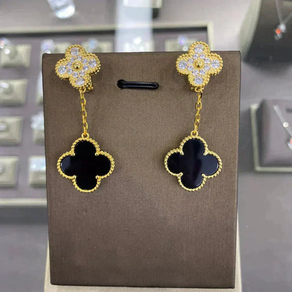 [⭐Novea]CLOVER  2 MOTIFS  DIAMOND  EARRINGS (MULTIPLE CHOICESç´