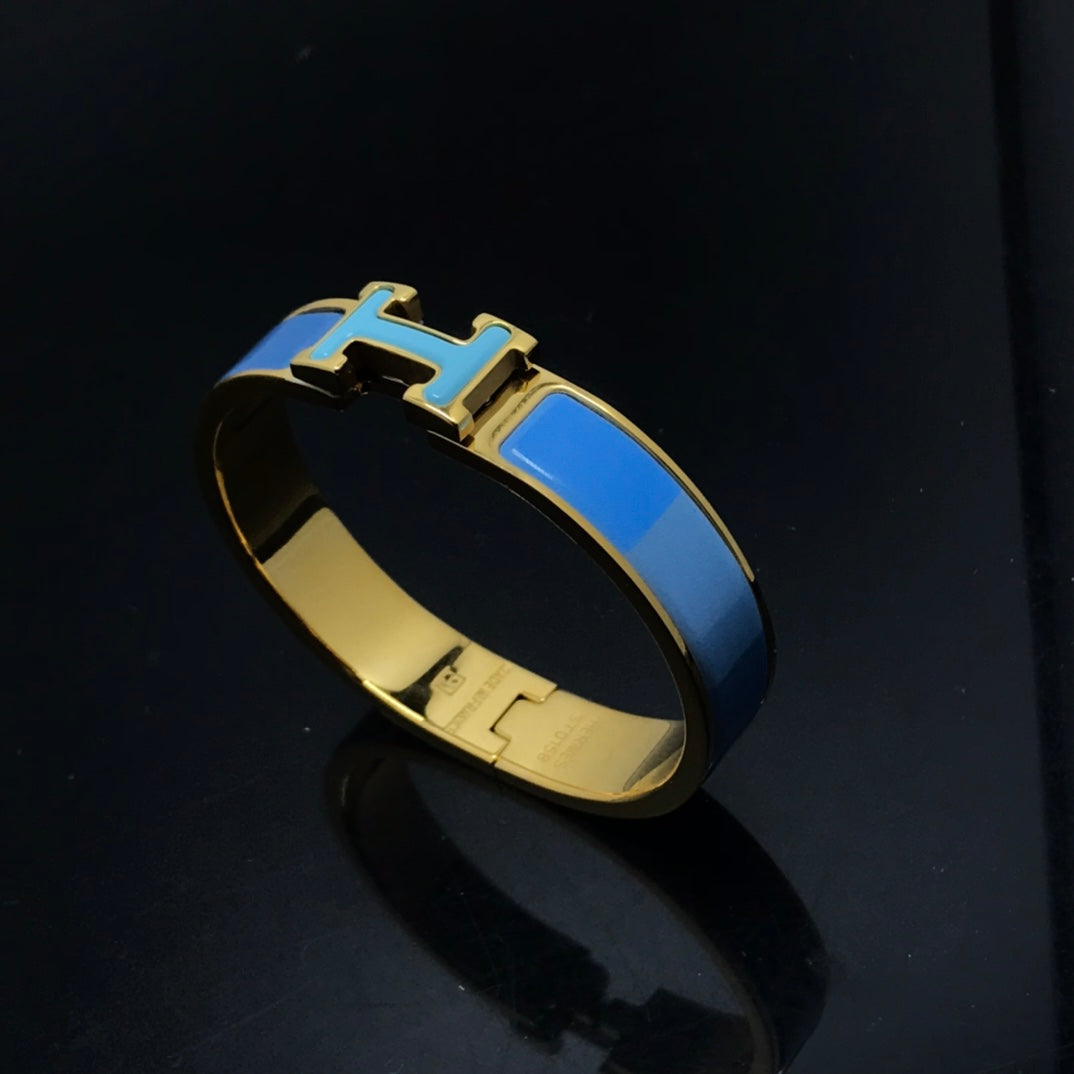 [⭐Novea]H BRACELET BLUE RAINBOW CERAMIC