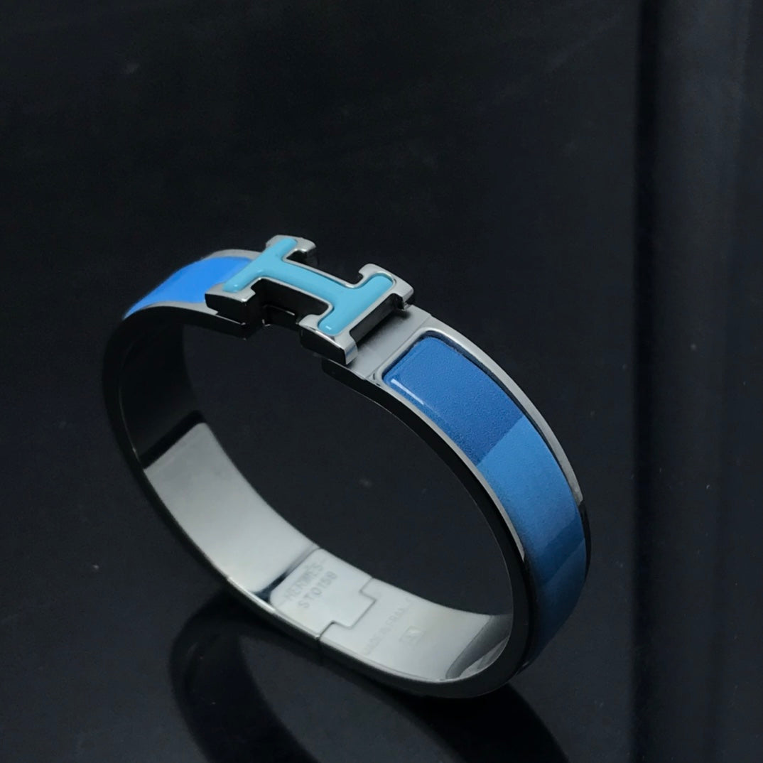 [⭐Novea]H BRACELET BLUE RAINBOW CERAMIC