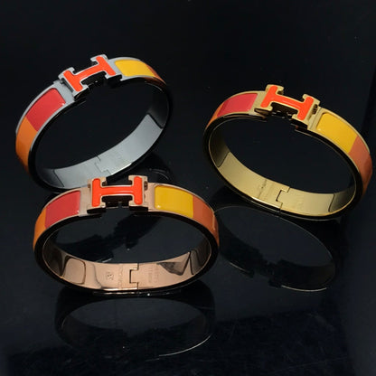 [⭐Novea]H BRACELET ORANGE RAINBOW CERAMIC