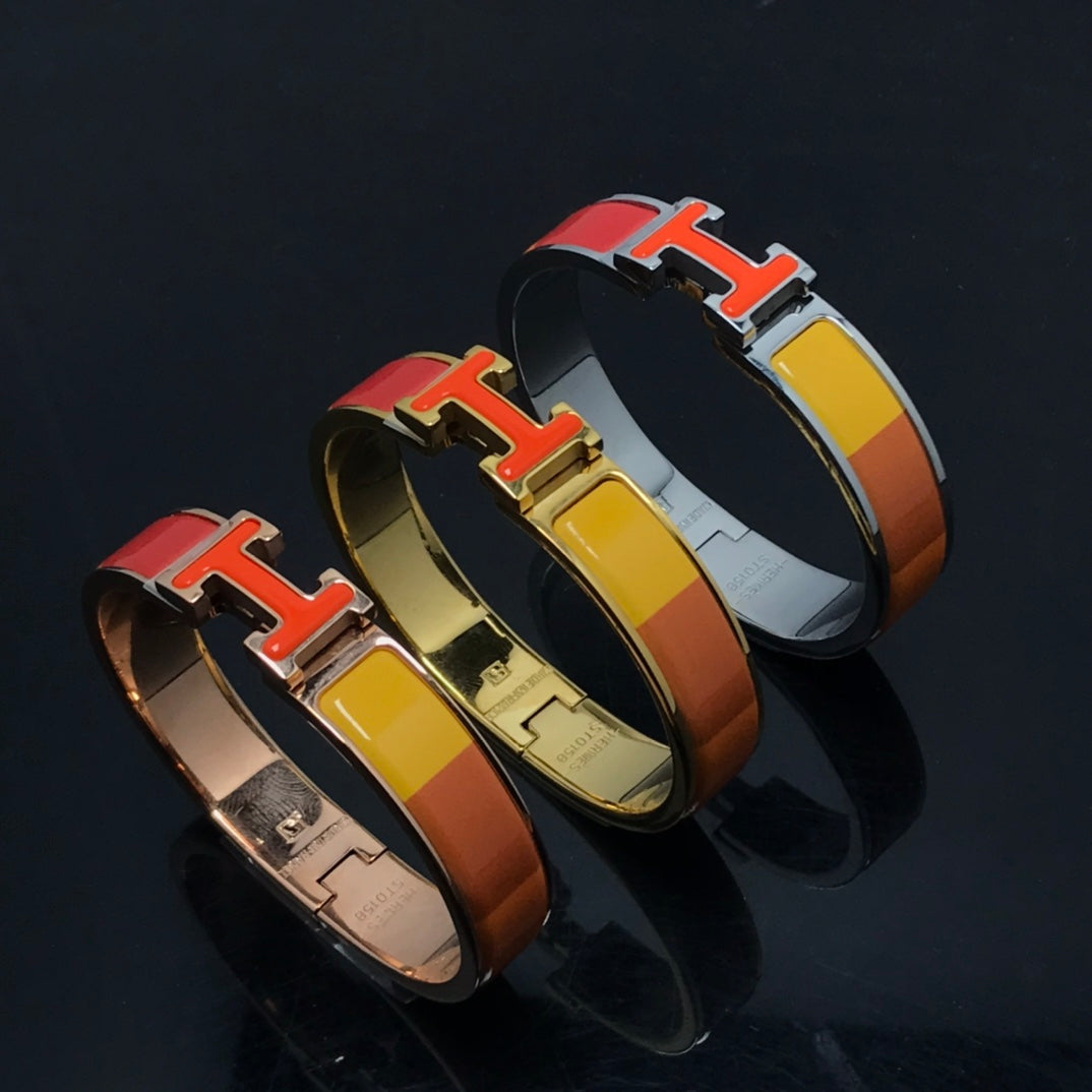 [⭐Novea]H BRACELET ORANGE RAINBOW CERAMIC