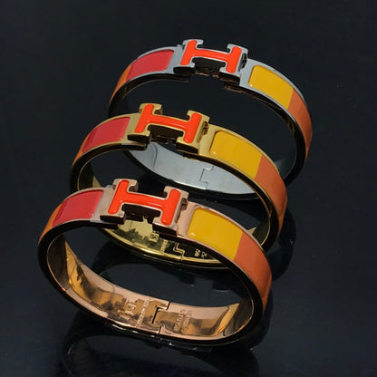 [⭐Novea]H BRACELET ORANGE RAINBOW CERAMIC