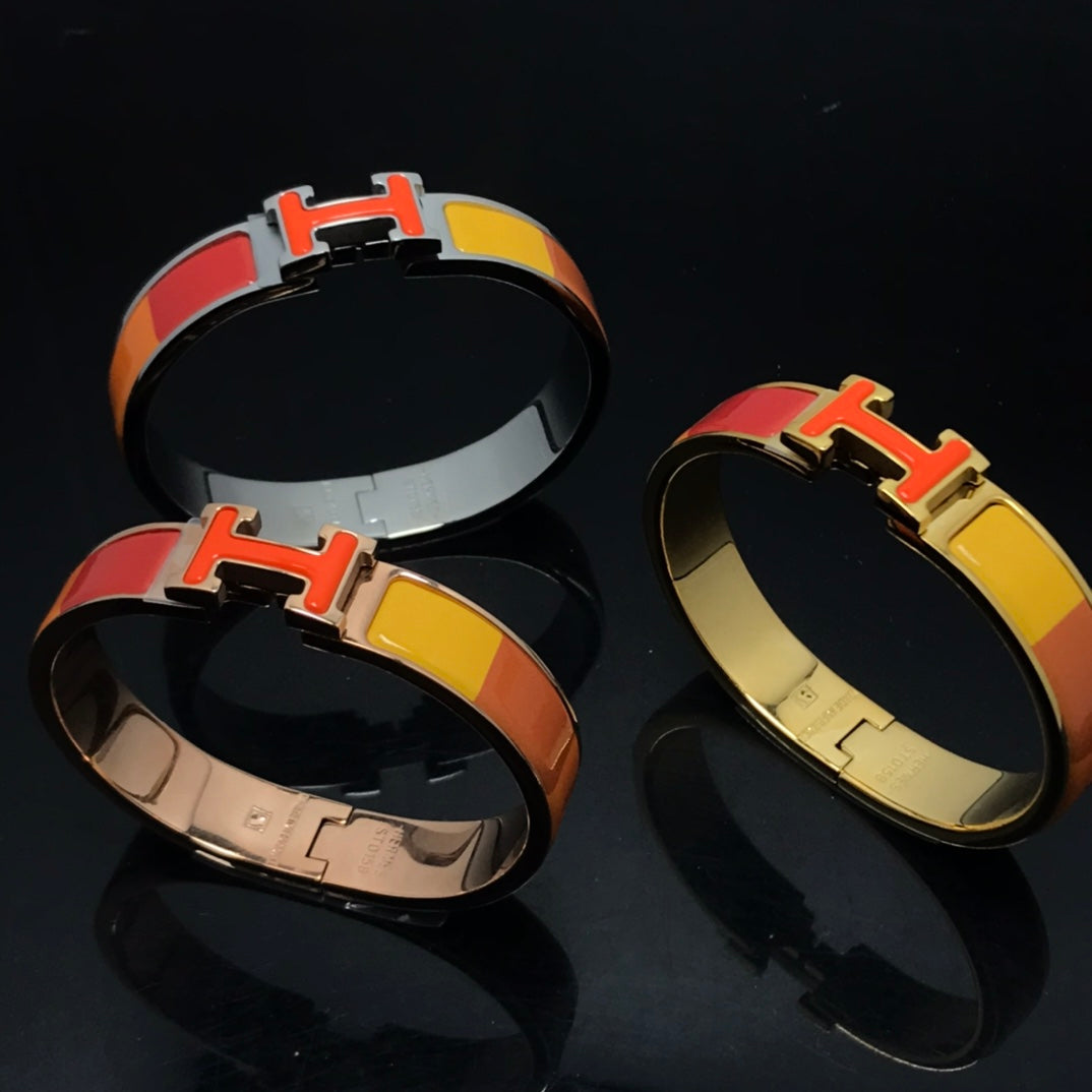 [⭐Novea]H BRACELET ORANGE RAINBOW CERAMIC