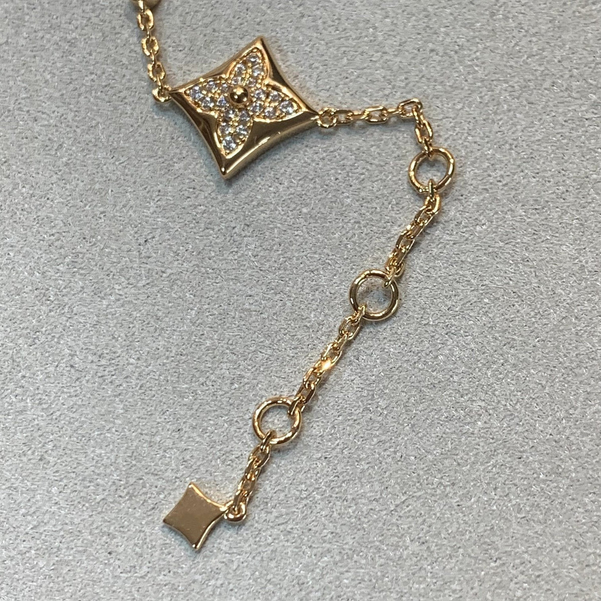 [⭐Novea]STAR AND SUN 4 MOTIFS GOLD DIAMONDS BRACELET