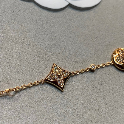 [⭐Novea]STAR AND SUN 4 MOTIFS GOLD DIAMONDS BRACELET
