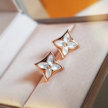 [⭐Novea]STAR MOP PINK GOLD EARRINGS