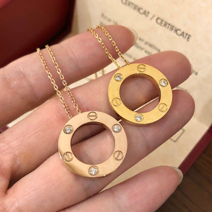 [⭐Novea]LOVE NECKLACE 16MM 3 DIAMONDS