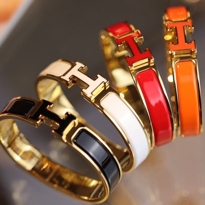 [⭐Novea]H BRACELET 12MM GOLD