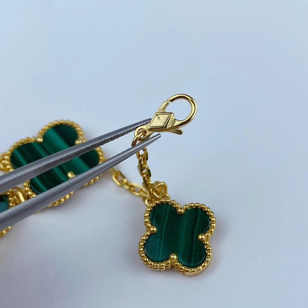 [⭐Novea]MAGIC CLOVER MALACHITE GOLD BRACELET 5 MOTIFS