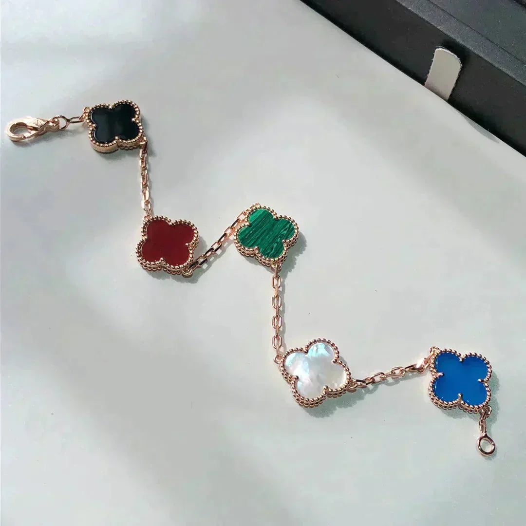 [⭐Novea]CLOVER 5 MOTIFS MULTICOLOR BRACELET