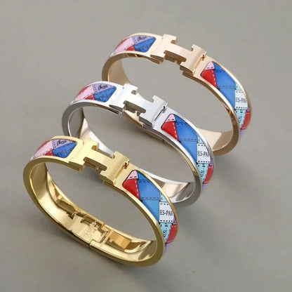[⭐Novea]H BRACELET DOTTED BORDER 12MM