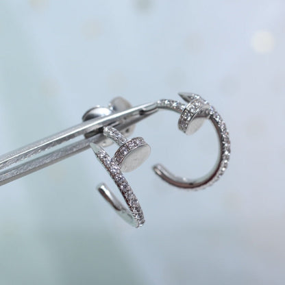 [⭐Novea]JUSTE EARRINGS 12.75MM SILVER DIAMOND