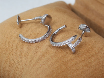 [⭐Novea]JUSTE EARRINGS 12.75MM SILVER DIAMOND