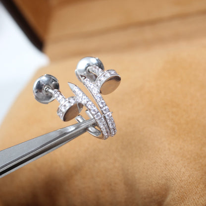 [⭐Novea]JUSTE EARRINGS 12.75MM SILVER DIAMOND