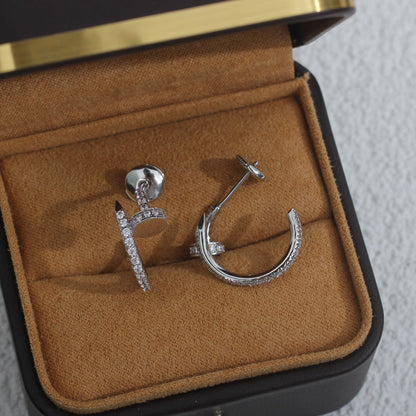 [⭐Novea]JUSTE EARRINGS 12.75MM SILVER DIAMOND