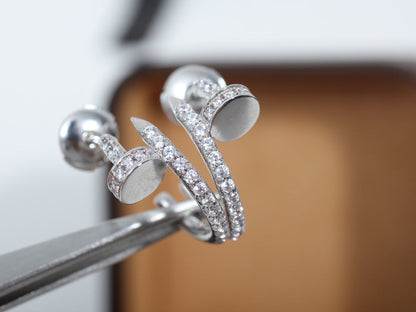 [⭐Novea]JUSTE EARRINGS 12.75MM SILVER DIAMOND