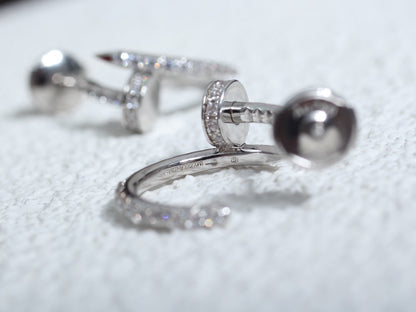 [⭐Novea]JUSTE EARRINGS 12.75MM SILVER DIAMOND