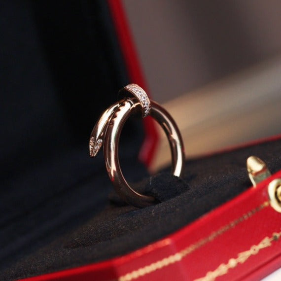 [⭐Novea]JUSTE RING 2.65MM PINK GOLD DIAMOND