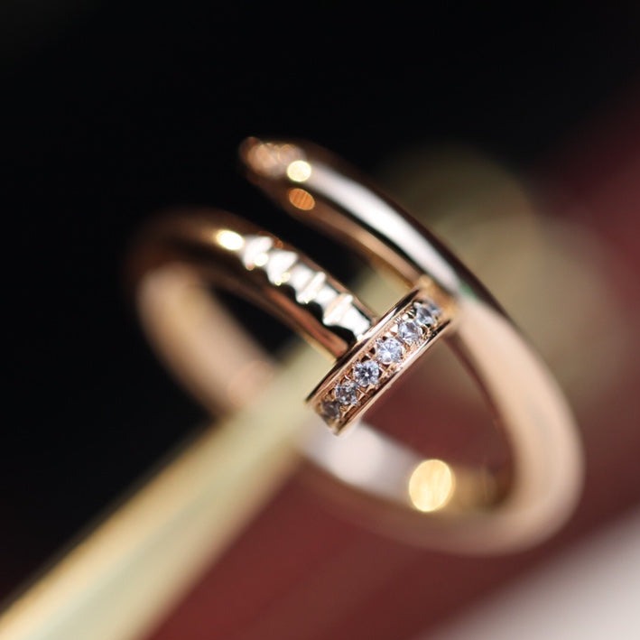 [⭐Novea]JUSTE RING 2.65MM PINK GOLD DIAMOND
