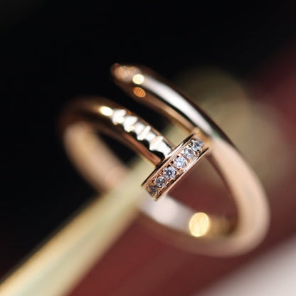 [⭐Novea]JUSTE RING 2.65MM PINK GOLD DIAMOND