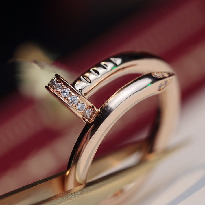 [⭐Novea]JUSTE RING 2.65MM PINK GOLD DIAMOND