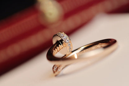 [⭐Novea]JUSTE RING 2.65MM PINK GOLD DIAMOND