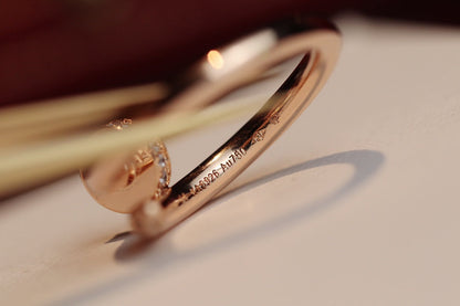 [⭐Novea]JUSTE RING 2.65MM PINK GOLD DIAMOND