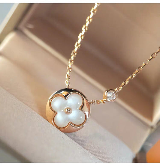 [⭐Novea]SUN MOP GOLD 1 DIAMOND NECKLACE