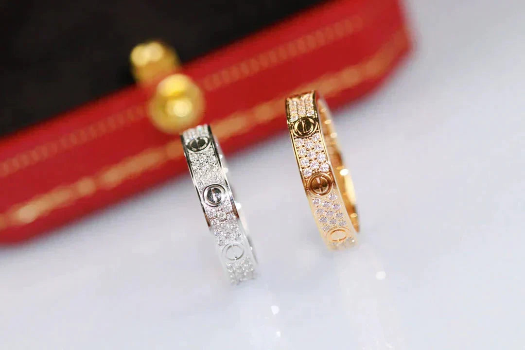 [⭐Novea]LOVE RING 3.6MM DIAMOND PAVED