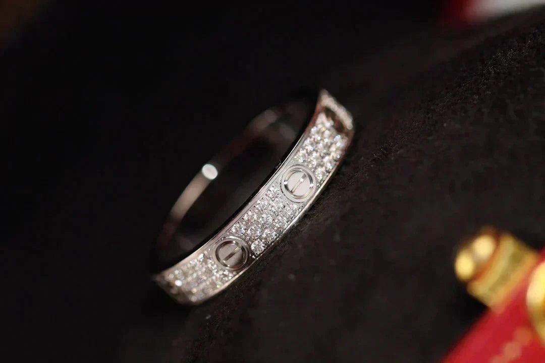 [⭐Novea]LOVE RING 3.6MM DIAMOND PAVED