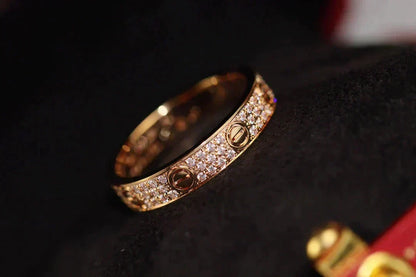 [⭐Novea]LOVE RING 3.6MM DIAMOND PAVED