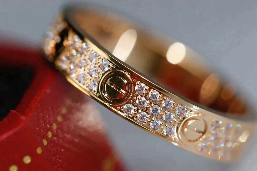 [⭐Novea]LOVE RING 3.6MM DIAMOND PAVED