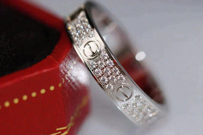 [⭐Novea]LOVE RING 3.6MM DIAMOND PAVED