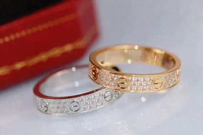 [⭐Novea]LOVE RING 3.6MM DIAMOND PAVED