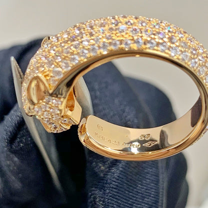 [⭐Novea]PANTHERE PINK GOLD DIAMOND RING