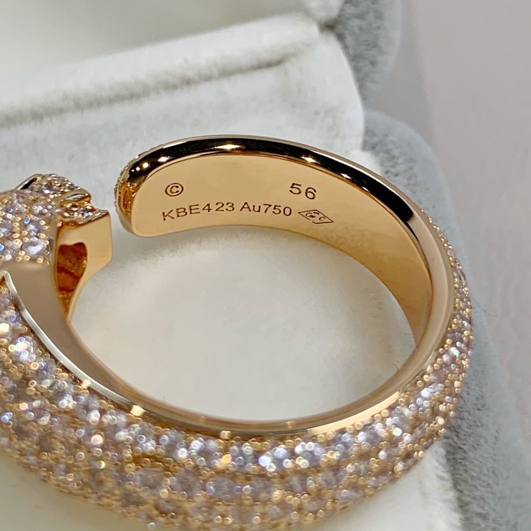 [⭐Novea]PANTHERE PINK GOLD DIAMOND RING