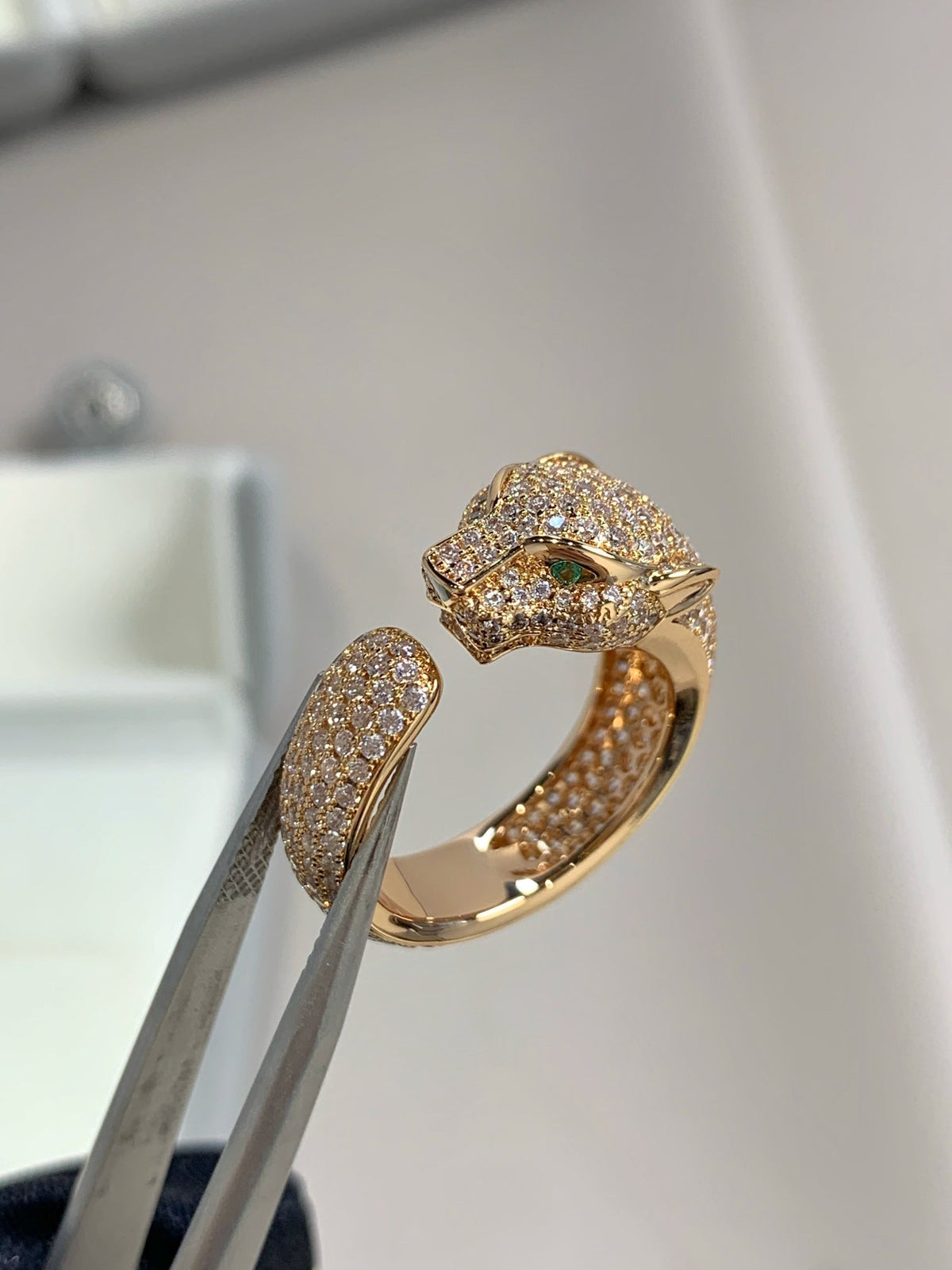 [⭐Novea]PANTHERE PINK GOLD DIAMOND RING
